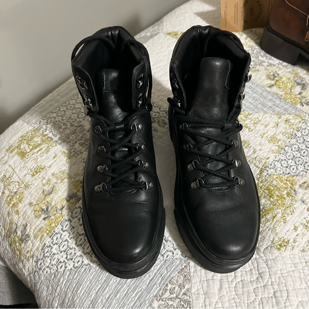 J Slides Black Ankle Boots